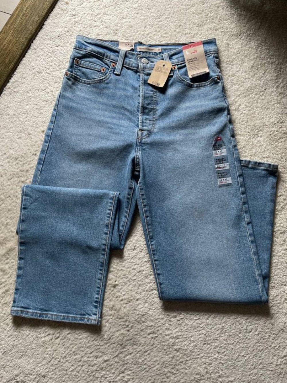 NWT Levi’s Ribcage Straight Ankle High Rise Jeans Size 28/27